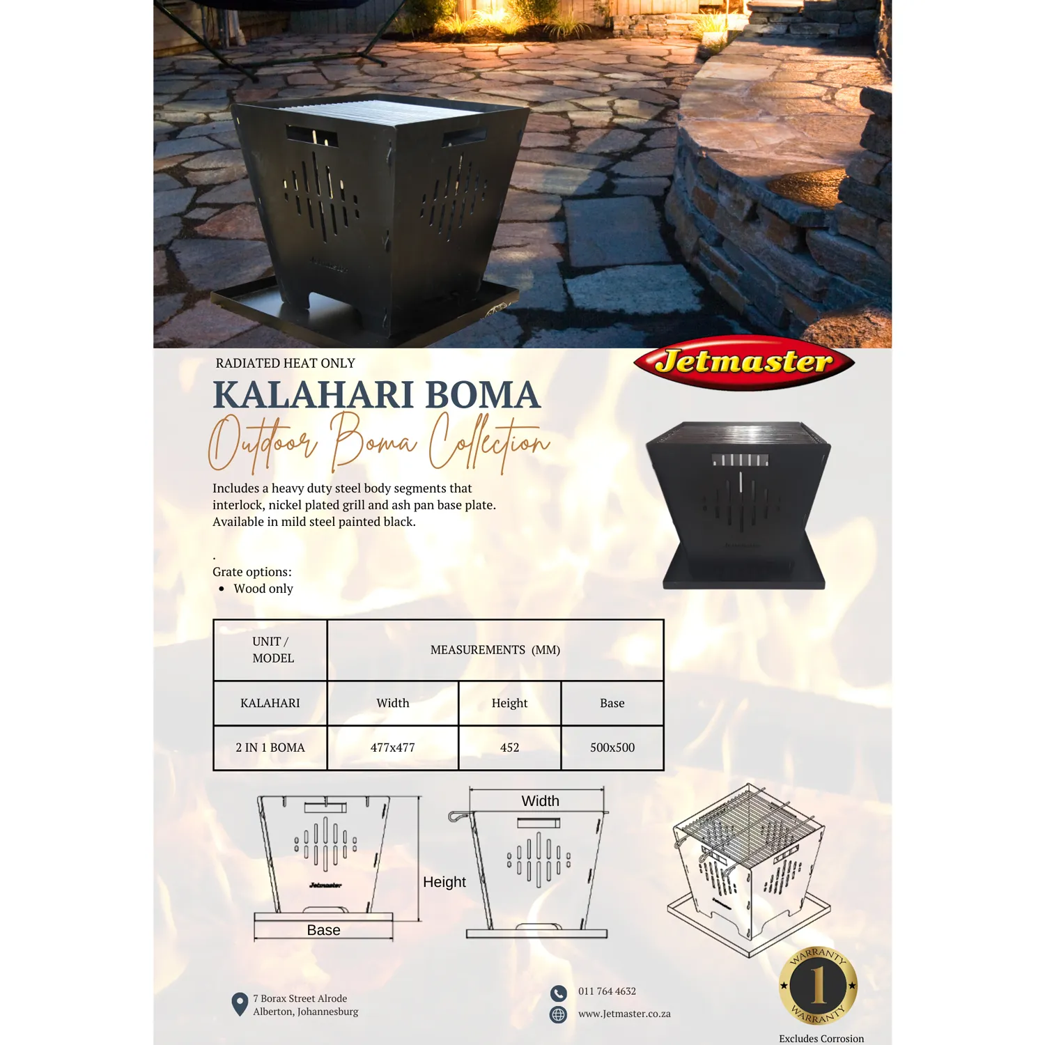 Kalahari 2 in 1 Fire basket - Image 2